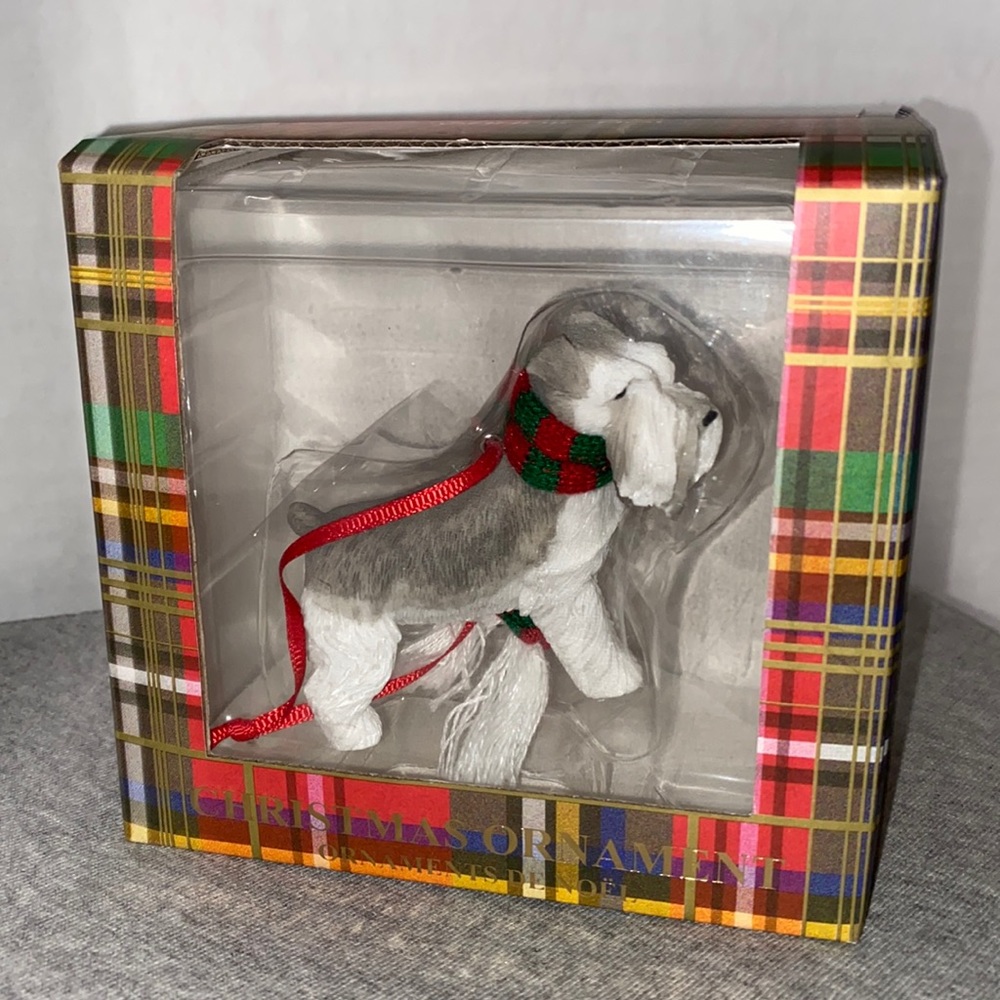 💥NEW💥 Grey Schnauzer Dog Ornament